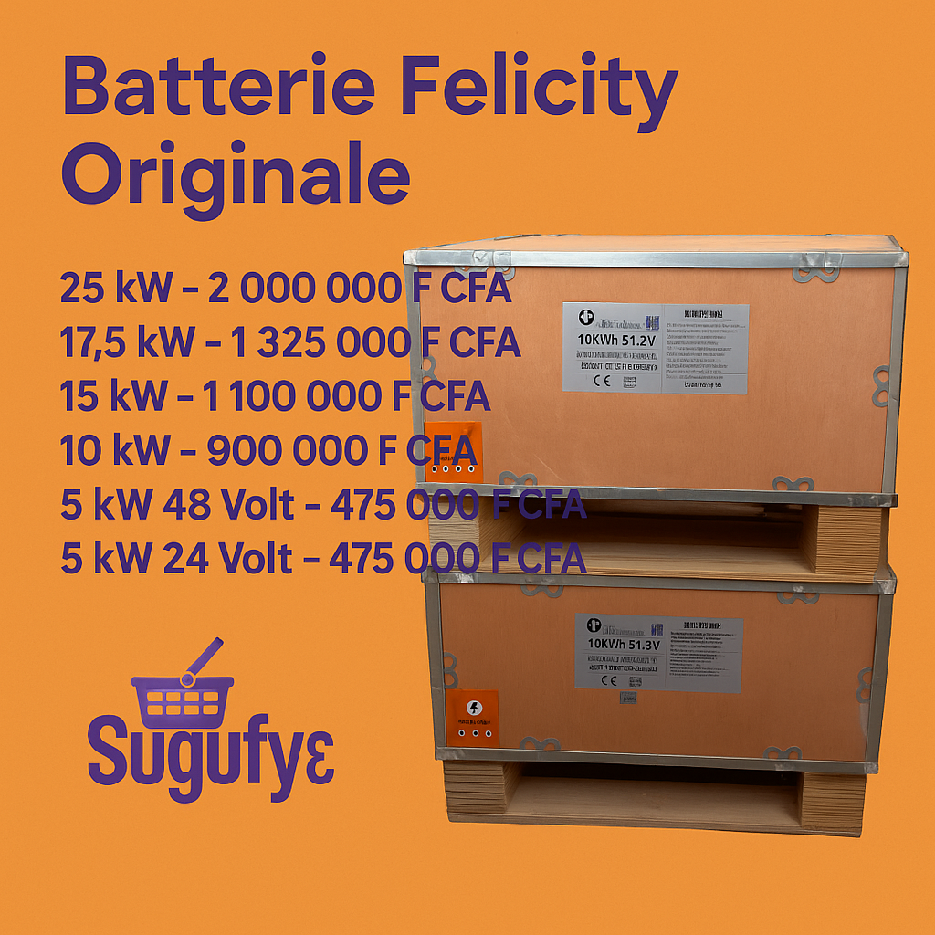 🔋 Batteries solaires Felicity LiFePO4 – Haute capacité & longue durée