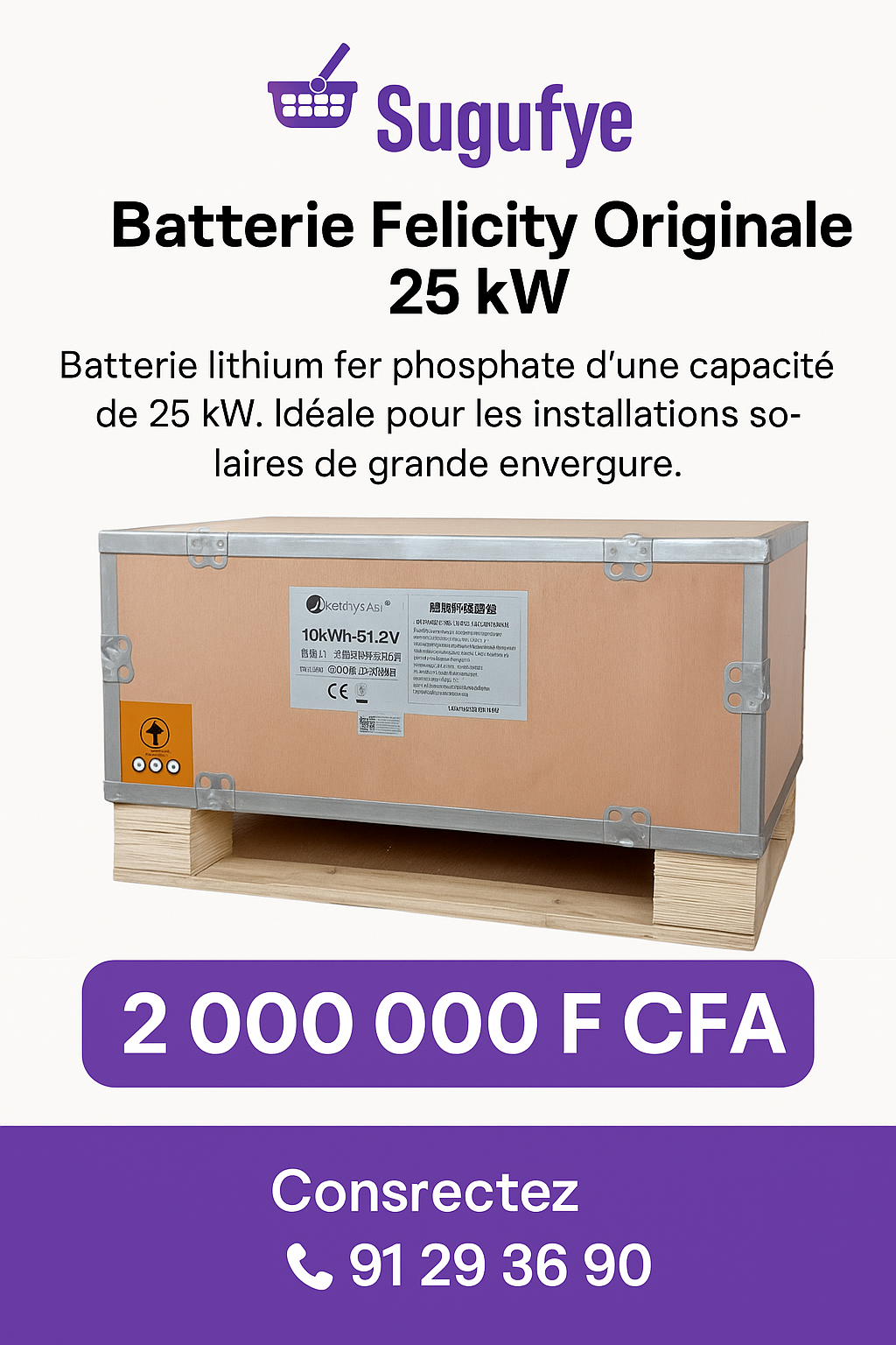 🔋 Batteries solaires Felicity LiFePO4 – Haute capacité & longue durée