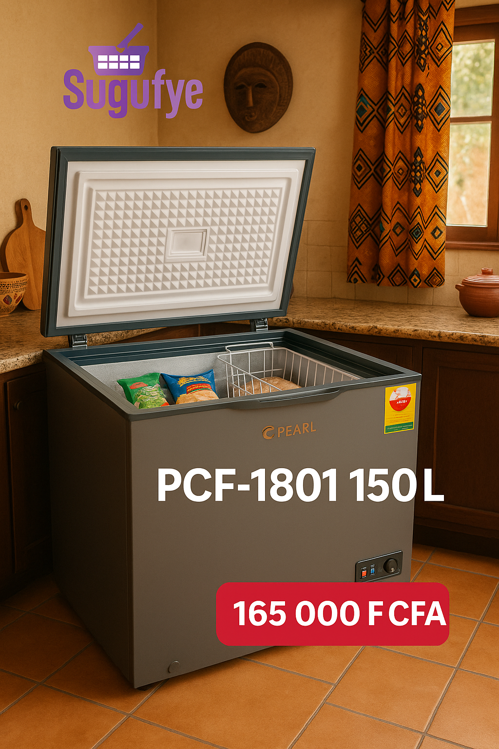 🧊 Congélateur couché Pearl PCF-1801 — 150 L