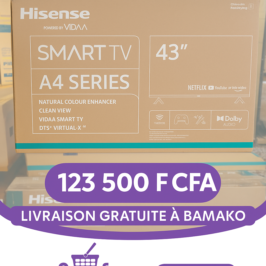 📺 Smart TV Hisense 43” — A4 Series Vidaa