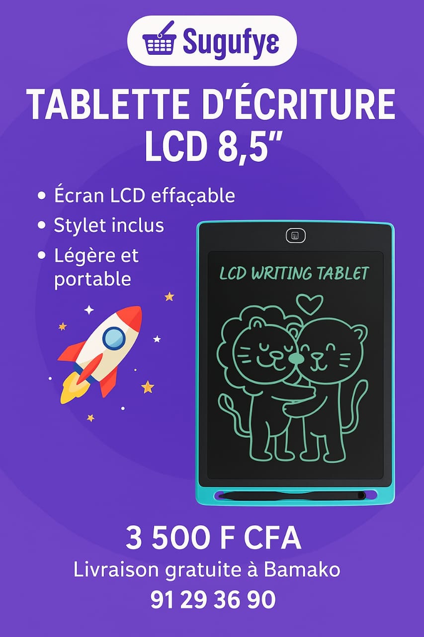 Tablette d’Écriture LCD 8.5" – Pour enfants