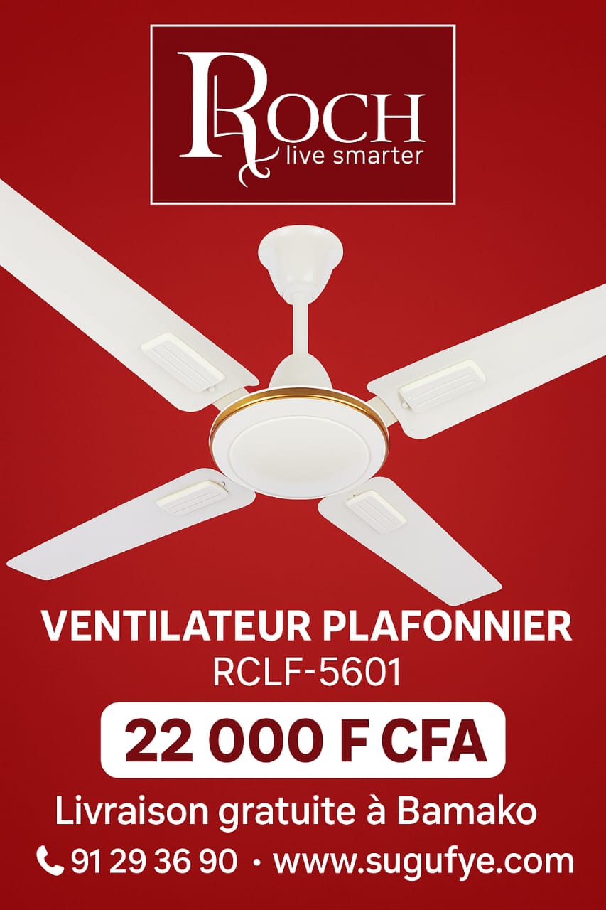 🌬️ Ventilateur de Plafond Roch RCLF-5601