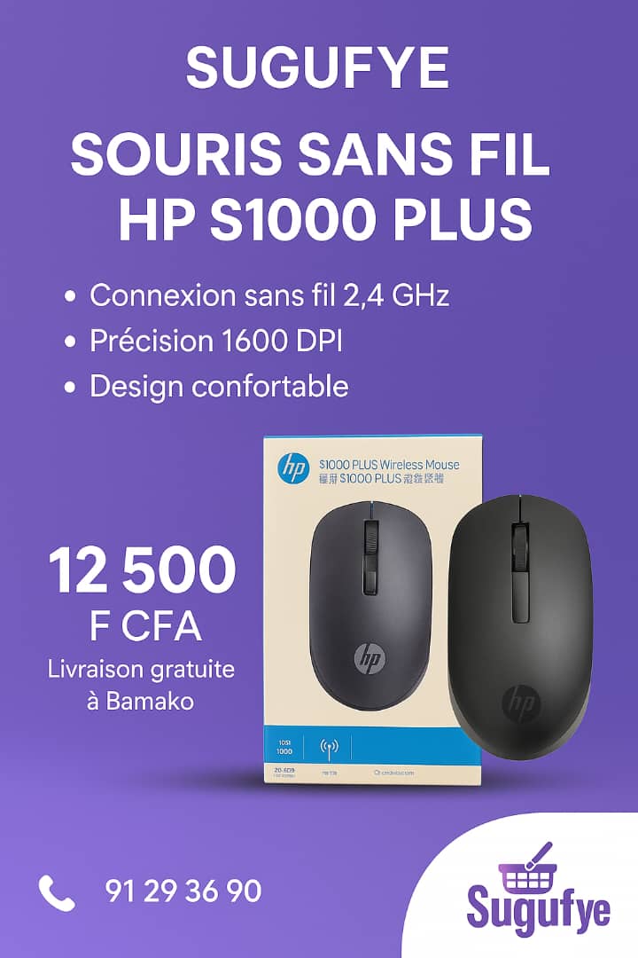 Souris sans fil HP S1000 PLUS – Performance et Élégance