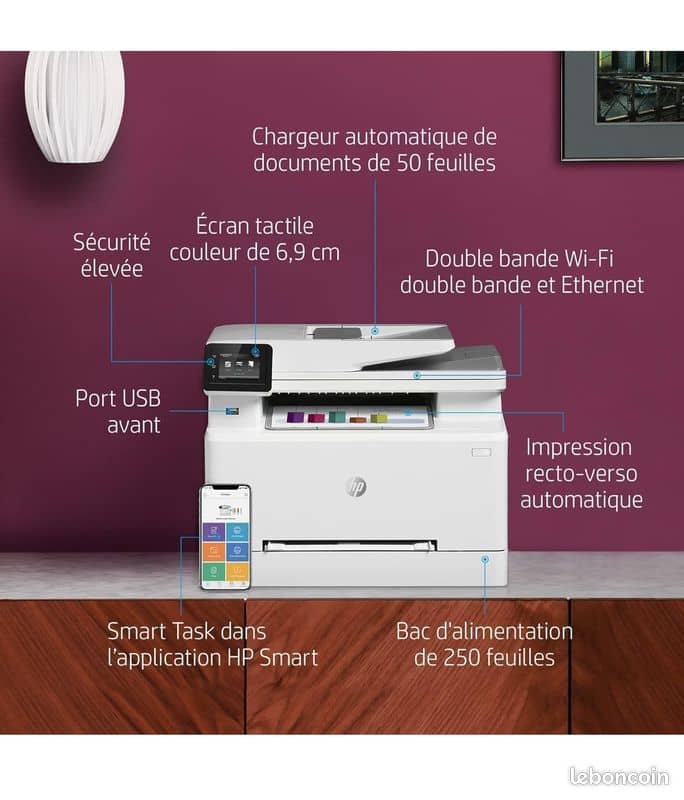 HP Color LaserJet Pro M283fdw Imprimante Laser tout en un couleur