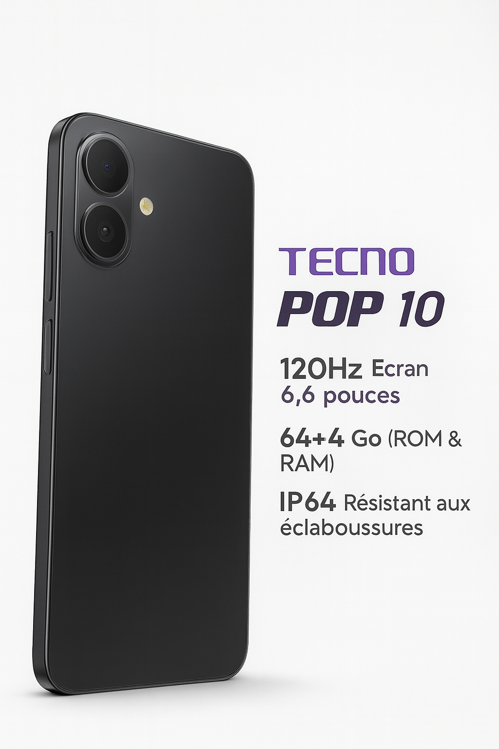Tecno Pop 10 - 128 Go | 6 Go RAM