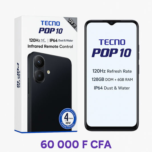 Tecno Pop 10 - 128 Go | 6 Go RAM