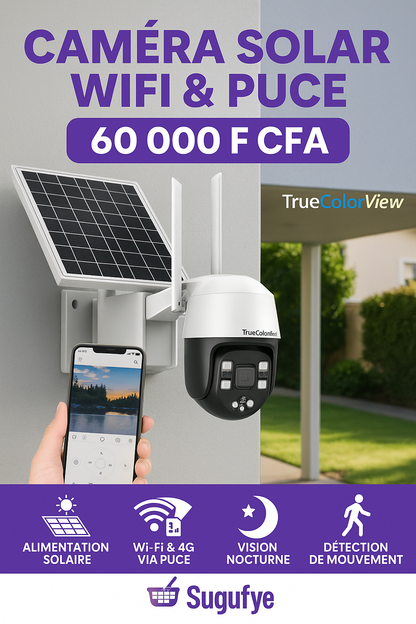 Caméra Solaire TD35 Wi-Fi & 4G avec puce SIM – Autonome, connectée et résistante