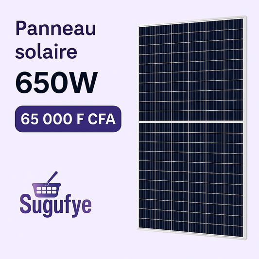 Panneaux solaires – 250W à 650W – Monoface & Bifacial | Livraison gratuite Bamako | Sugufyɛ.com