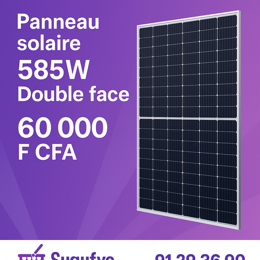 Panneaux solaires – 250W à 650W – Monoface & Bifacial | Livraison gratuite Bamako | Sugufyɛ.com