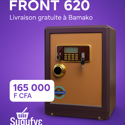 🛡️ Coffre-fort FRONT 620 – 60 Kg