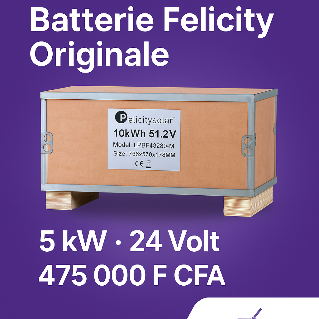 🔋 Batteries solaires Felicity LiFePO4 – Haute capacité & longue durée