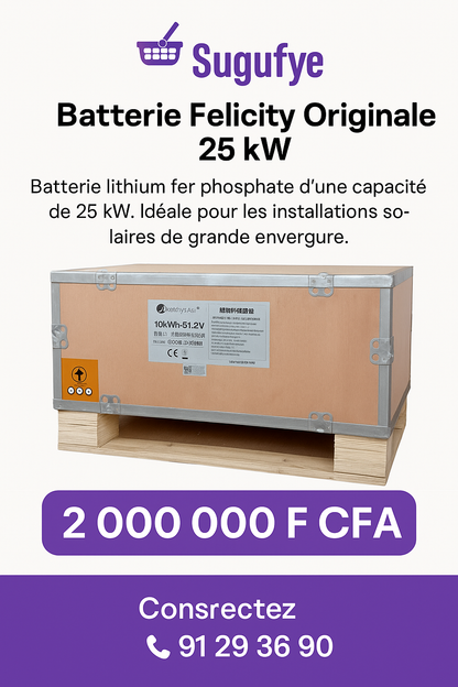 🔋 Batteries solaires Felicity LiFePO4 – Haute capacité & longue durée