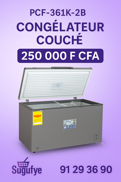 🧊 Congélateur couché Pearl PCF-361K-2B — 300 L