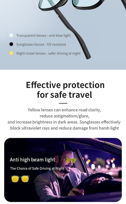 Lunettes Intelligentes Bluetooth G05-T3 – Élégance & Technologie au Quotidien