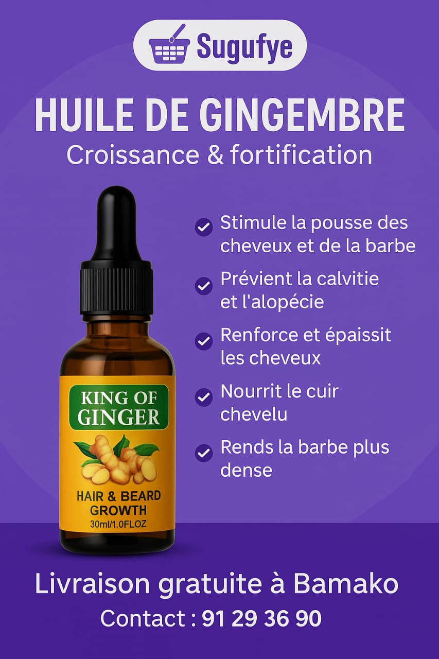 Huile Essentielle de Gingembre – Croissance & Fortification des Cheveux et de la Barbe
