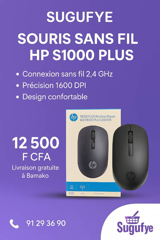Souris sans fil HP S1000 PLUS – Performance et Élégance