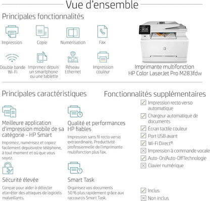 HP Color LaserJet Pro M283fdw Imprimante Laser tout en un couleur