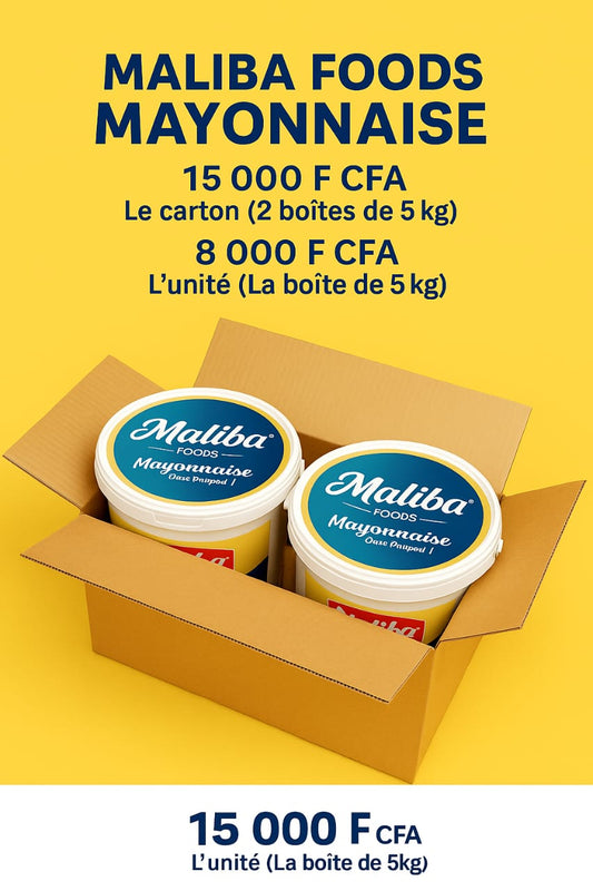 Mayonnaise Maliba Foods – Seau 5 kg